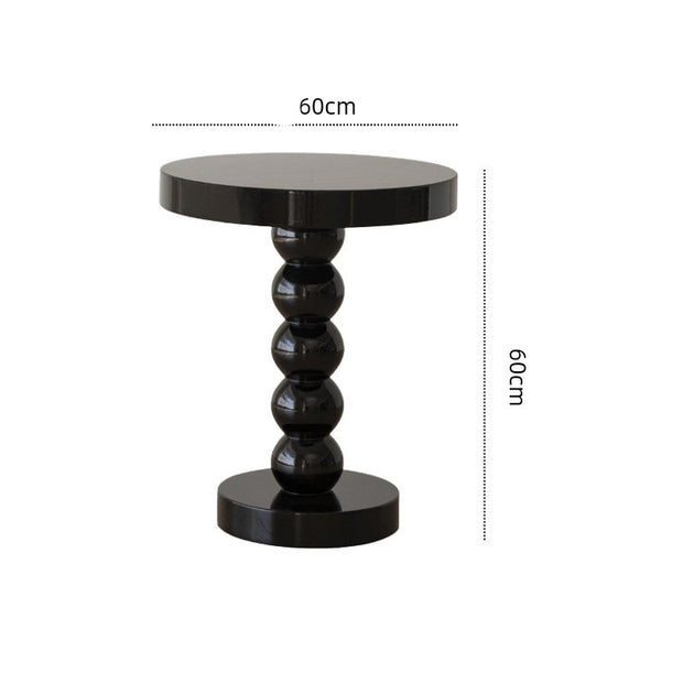 Home Vintage Solid Wood Round Table Bedside Side Table - BeShop
