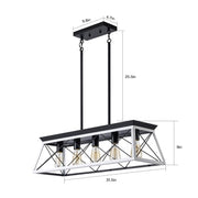 5 Lamps Farmhouse Chandelier Dining Room White - No Bulbs Unavailable Platform- Temu - BeShop